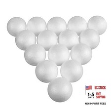 15pcs 2.75Inch White Foam Balls, 7cm Foam Balls for DIY Crafts 7cm foam balls