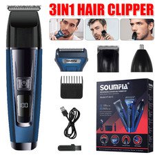 3 IN1 Professional Hair Clippers Trimmer Kit Men Cutting Machine Barber Salon US