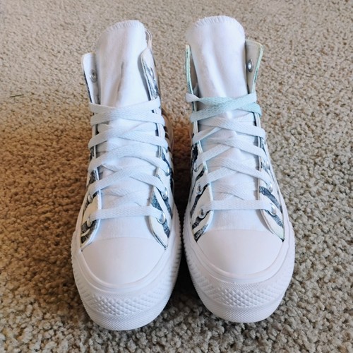 Converse All Star Zebra Plateau High Top Damenschuhe Größe 7 weiß schwarz - Bild 4 von 13