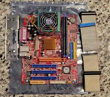 Biostar M7VIG 400 REV: 7.3 Mobo with 1.6GHz CPU, IO Plate & 2) IDE Ribbon Cables