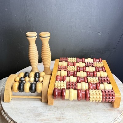 Wooden Body Massagers Lot Of 4 Body Tension Foot Reflexology And More Portable 