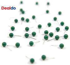 Map Push Pins Green Forest Green by 1/4" round Head Matte Finish. 50 Count