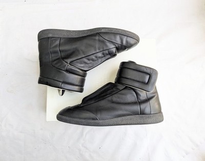 Maison Margiela Future Black Men 13 46 Leather High Top Sneakers Italy