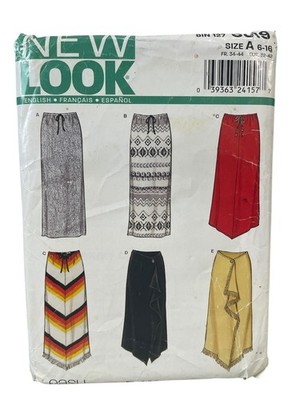 New Look 6019 Skirt Sewing Pattern Size 6-16 Vintage