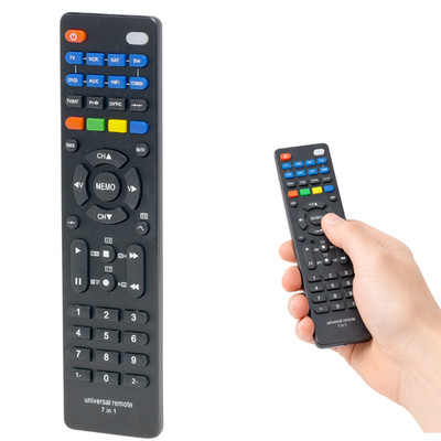 Universal Fernbedienung 7in1 TV Programmierbar Lernfunktion Anlern Code Listen
