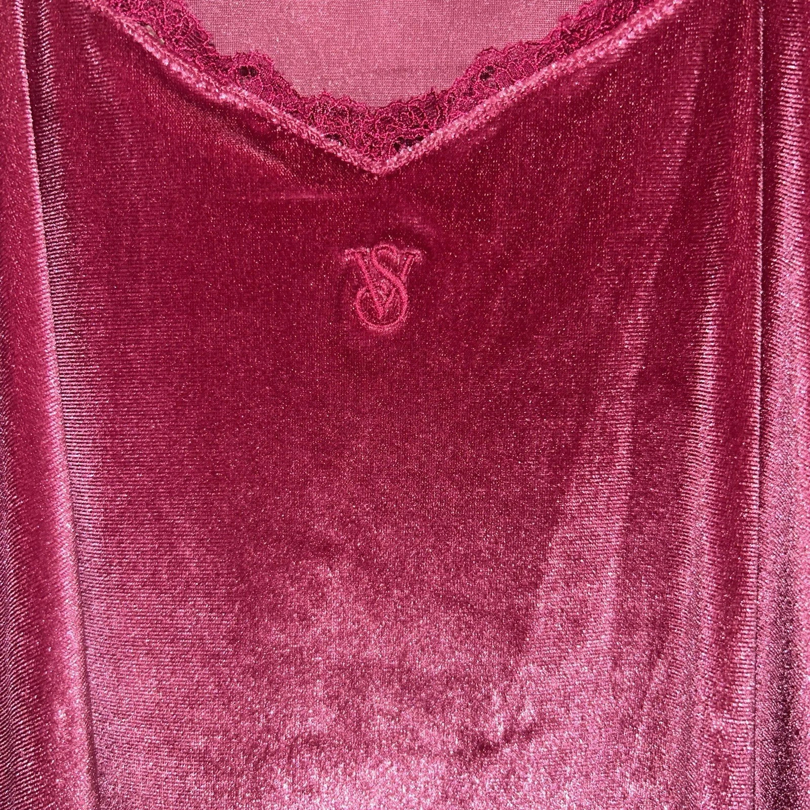 UNDERCOVER Abito Victoria Secret velluto slip stile camicia corto rosa donna taglia S nuovo con etichetta