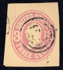 US Scott U59 Used Envelope Cut Square Lot E590 bhmstamps