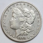 1878 7TF $1 Morgan Silver Dollar - RAW - Nice Variety - 7 Tailfeathers