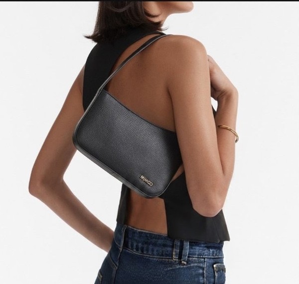 RRP$199 MIMCO ANGLED  SHOULDER LEATHER BAG 