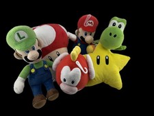 Super Mario Bros All Star Collection Licensed Plush - Lot of 6, NWT