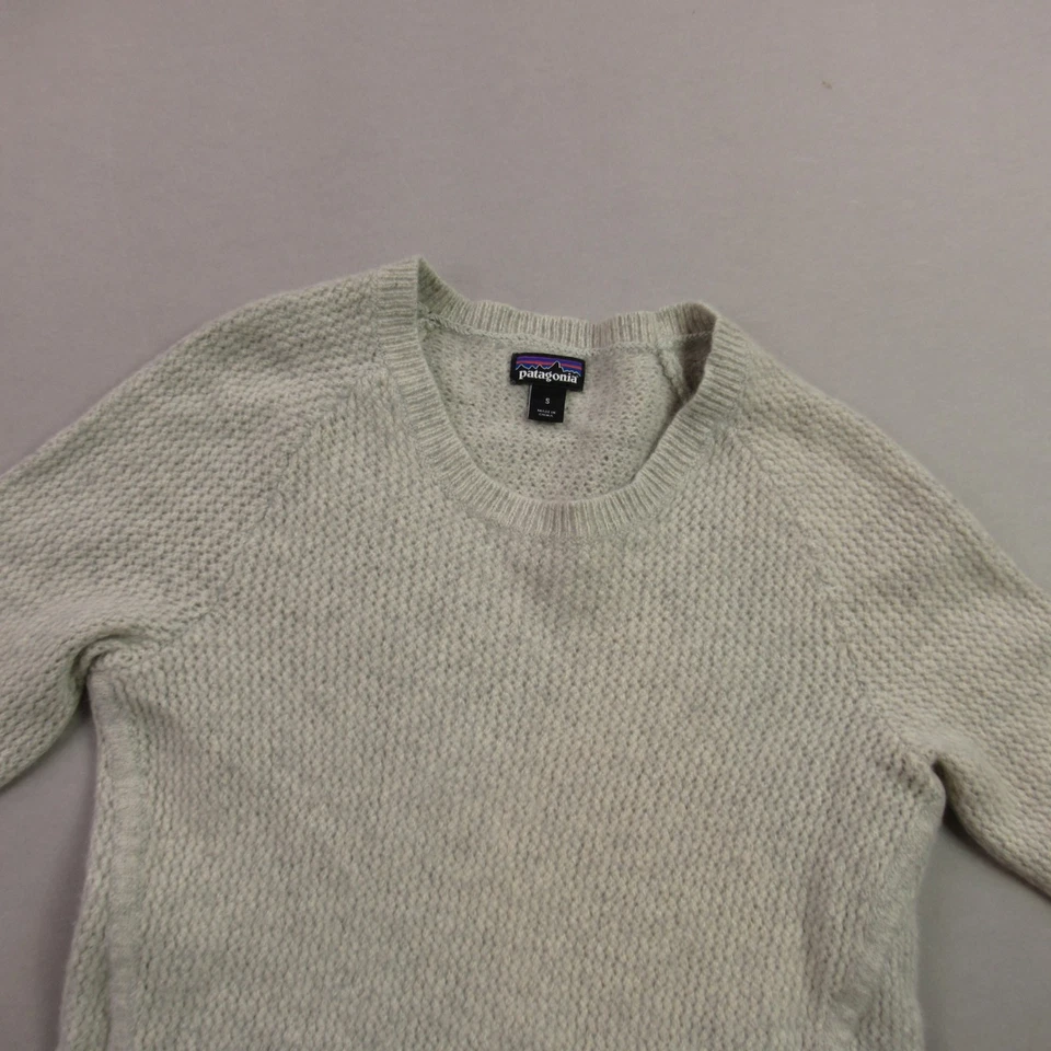 Свитер женский Patagonia маленький пуловер с длинным рукавом вырез лодочкой бежевый повседневный - Изображение 3 из 4