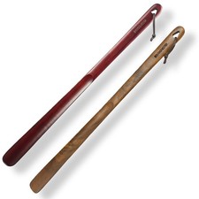 Wooden Shoe Horn Long Handle For Seniors 23.6" Easy Wear Helper Shoehorns Wom...