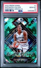 2022 Panini Prizm WNBA #1 Napheesa Collier Emergent GREEN ICE SSP PSA 10 POP 1