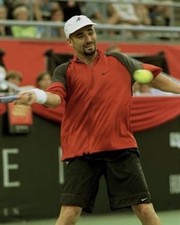 Nike Andre Agassi Challenge Court 1998 ATP Benz Cup Red Dual Zip Shirt Tennis