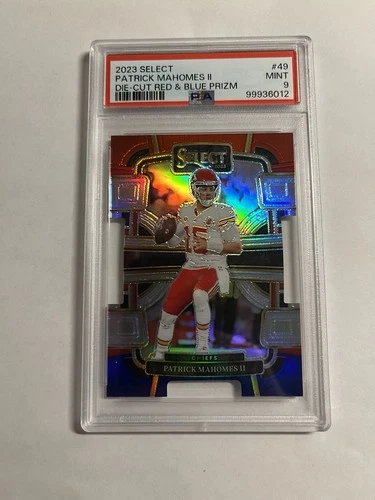 2023 Select - Concourse Patrick Mahomes II #49 Red Blue Prizm Die-Cut PSA 9 B4