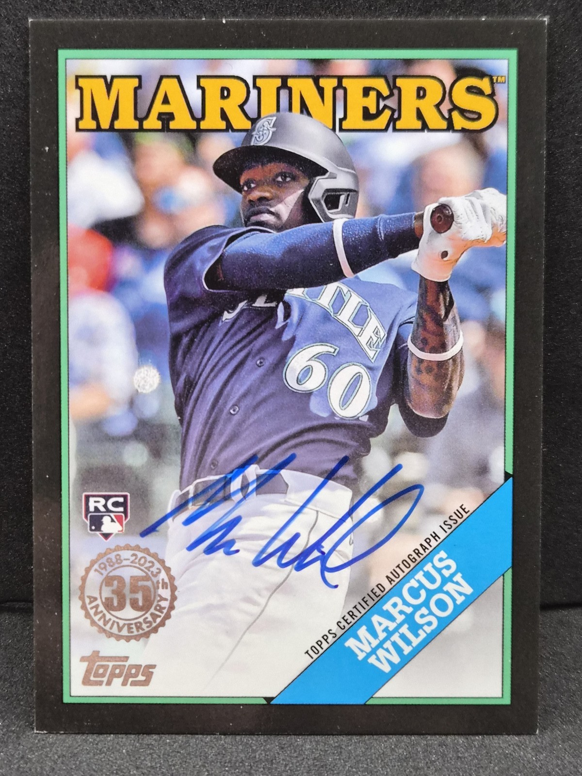 2023 Topps #88BA-MW Marcus Wilson 1988 Topps  35th Autographs Black  #/199