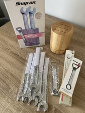 Super rare Snap-on 6 Piece Steak Knife Set + Wooden Block & Bonus Bottle Opener