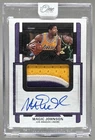 Magic Johnson 2022 Panini One & One #JA-MJO Black GU Jersey Patch Auto 1/1