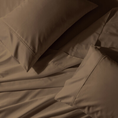 Luxury 650 Thread Count Solid BLEND Combed Cotton Unattached Waterbed Sheet Set 