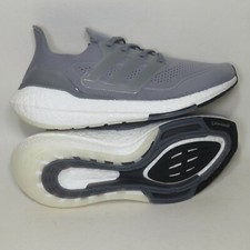 adidas UltraBoost 21 Grey White Running Shoes FY0381 Mens Size 9 NEW