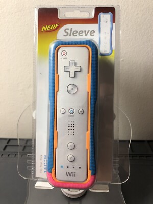 Nintendo Wii Nerf Sleeve Comfort Grip Hasbro Blue Neon Pink Rare PDP Controller