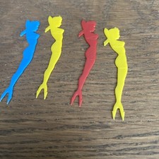 Vintage Food Picks / Swizzle Stick Vintage Bathing Beauties - 4 Picks