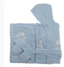 LUXURY رضع BATHROBE طقم OF 4 100% قطن SIZE 0+TO 12M+ WITH BOX 