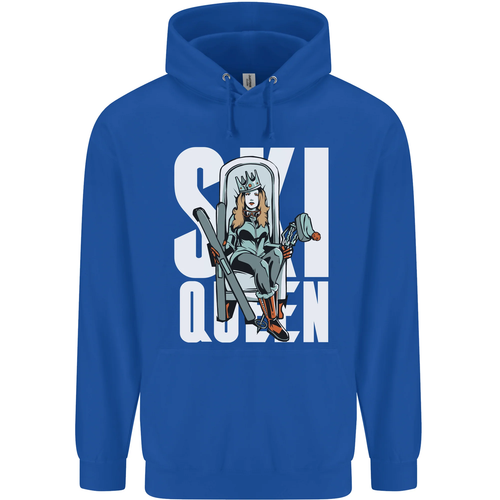 Ski Queen Funny Skiing Winter Sports Childrens Kids Hoodie - Picture 57 of 84