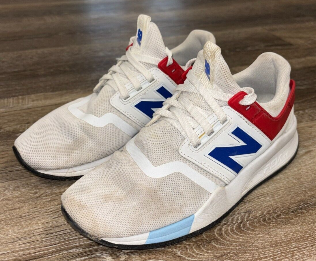 New Balance 247 White Red Blue Rev Lite MS247FO Womens Size