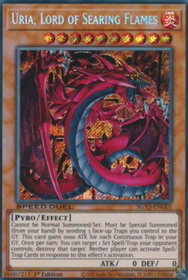 1X NM Uria, Lord of Searing Flames - SGX3-ENG01 - Secret Rare 1st