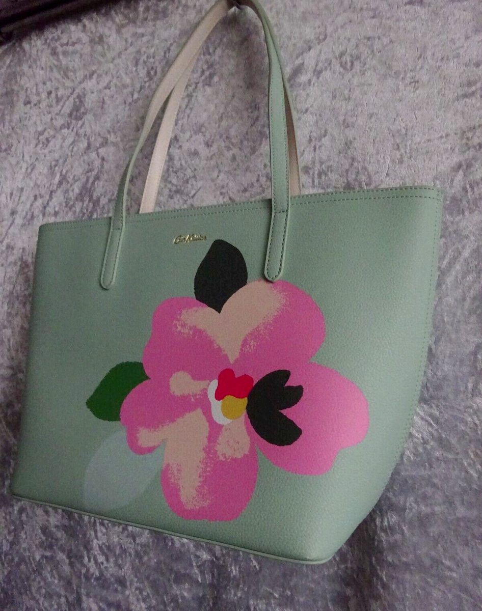 Lovely Floral Cath Kidston Painted Pansies Faux Leather Bag, Excellent  Condition