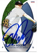 Josh Rogers 2018 Scranton RailRiders Yankees Signed Card