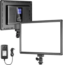 NEEWER Ultra-Thin Dimmable Bi-Color 192 LED Video Light Panel with LCD Display