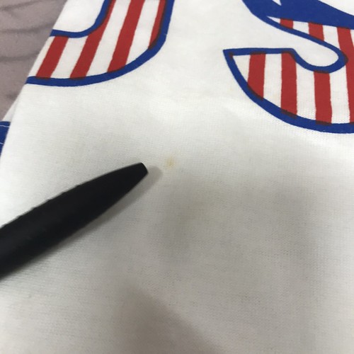 T-shirt vintage USA bowling patriottica punto singolo rosso bianco spilla palla a colpo - Foto 10 di 13