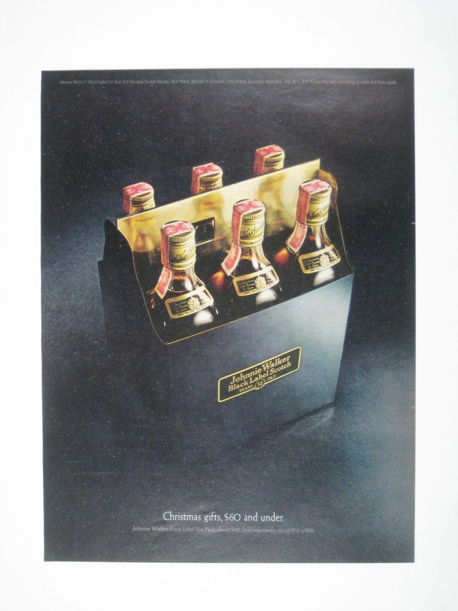 1/6 ウイスキー BLACK label フィギュア figure ミニチュア Johnnie Walker Black Label Scotch Whisky Miniature 6 Pack Set