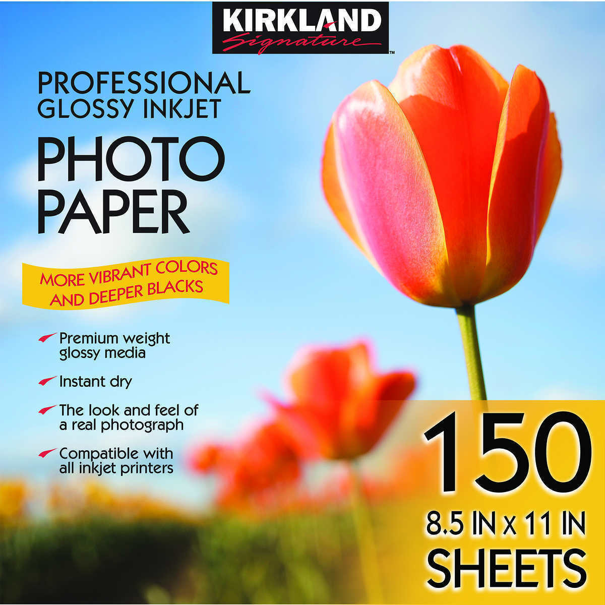 Kirkland Professional Glossy Photo Paper - 8.5 x 11 (150 Sheets) FAST SHIPPING