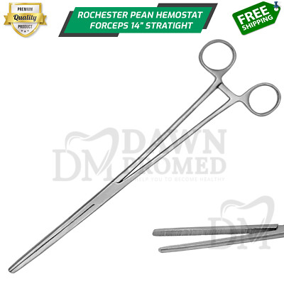 Fishing Hemostat Forceps 14'' Straight Pean Forceps Locking Clamps German Grade