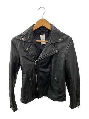 Echtes Leder Double Riders Jacket/-/Leather/Blk/Plain 876