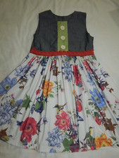 NWOT Persnickity Girls size 7 Wildflower Maggie Dress Butterflys