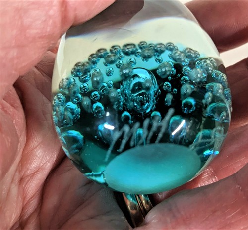 Glass Egg Paperweights Lead Crystal France & MSH Ash 1980 Eruption Lot of 2 Vtg - Picture 7 of 12