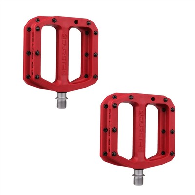 coppia pedali flat mk4 composite 1502 rosso BUMK4CR Burgtec flat bici pedali