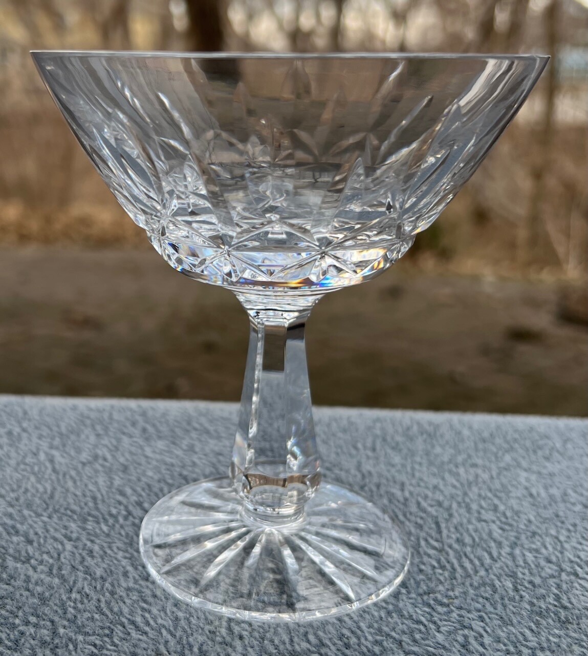 Set of THREE Waterford Crystal Rosslare Saucer Champagne Sherbet Goblets