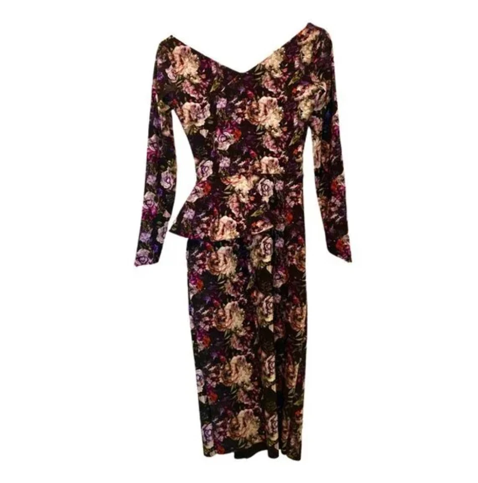 NWT CHIARA BONI La Petite Robe Couture Dalmira Dress in Renaissance Floral Print - Image 3 of 4