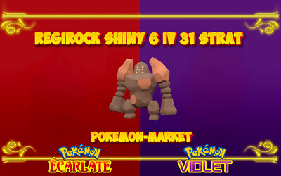 Pokemon Regirock Shiny 6IV (31) Pour Switch | Écarlate/Violet, Diamant/Perle, Bouclier/Épée