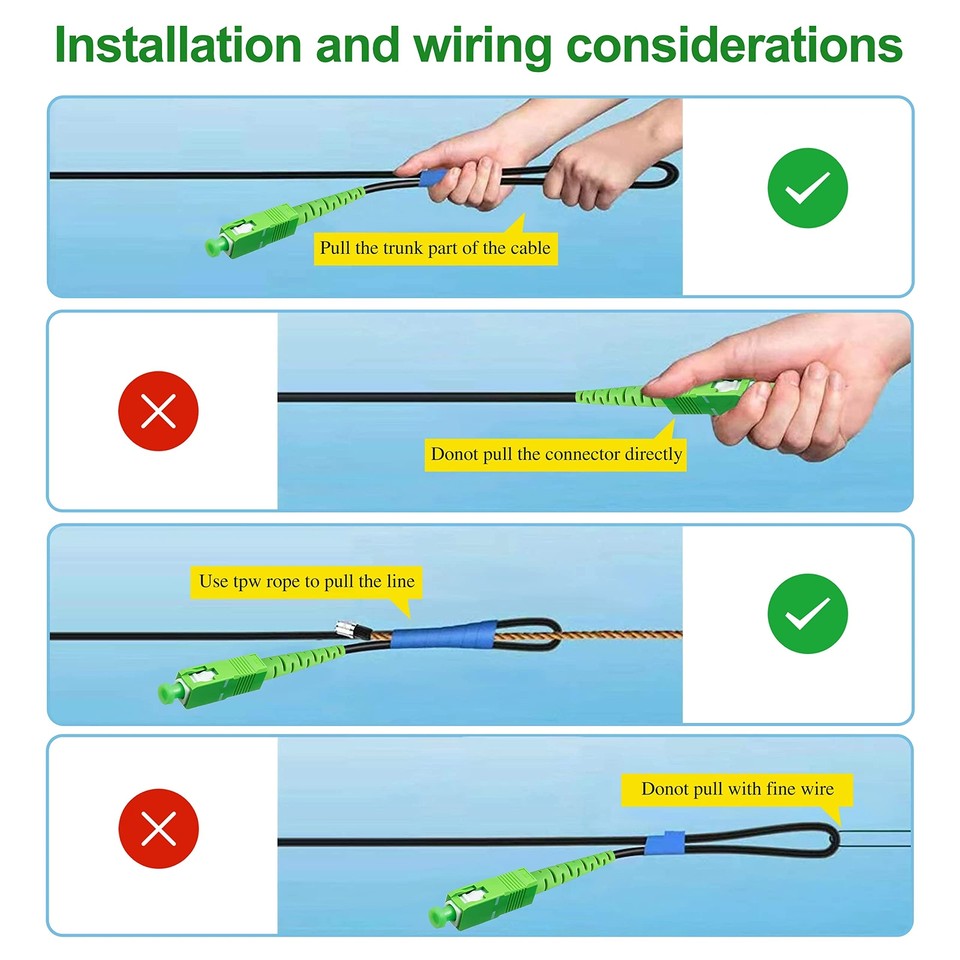 10 Meters SC/APC to SC/APC Fiber Optic Internet Cable Armored Single ...