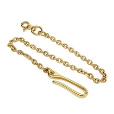 17.7" 2-hook hip hop Link solid brass waist chain trousers jeans wallet keychain