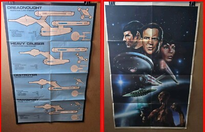 1978 STAR TREK & Laserblast Poster Double Sided From Science Fantasy Magazine 