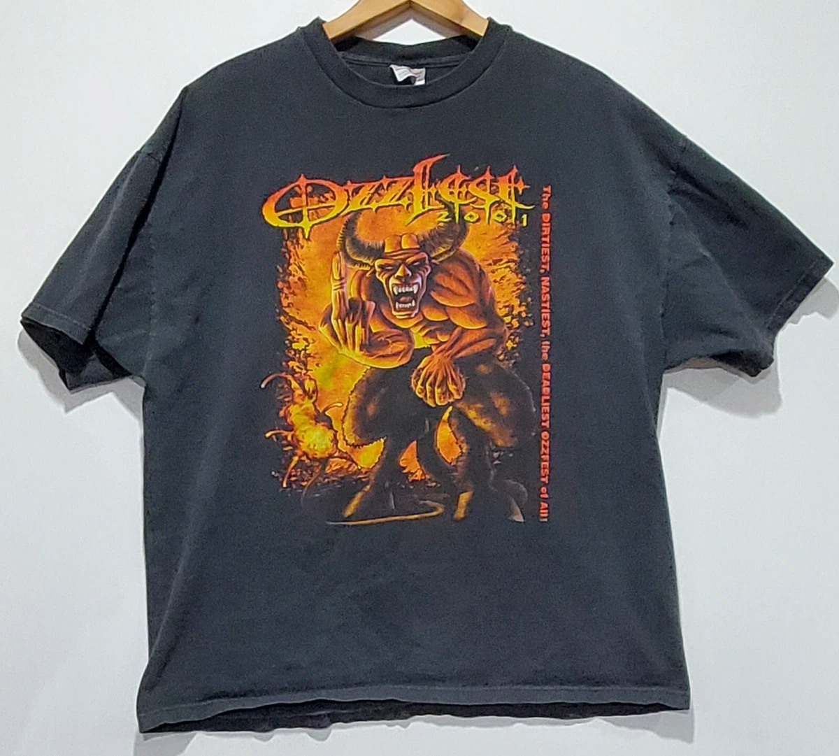AUTHENTIC VTG Ozzfest 2001 Tour T-Shirt Size XL Sabbath Manson Slipknot Mudvayne