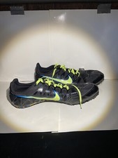 Men's Nike Zoom Rival S 6 Track Spike Black Blue Size 10.5 With Dust Bag  SPIKE