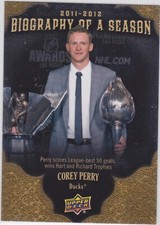 11/12 UD...COREY PERRY...BIOGRAPHY OF A SEASON...CARD # BOS-4...DUCKS